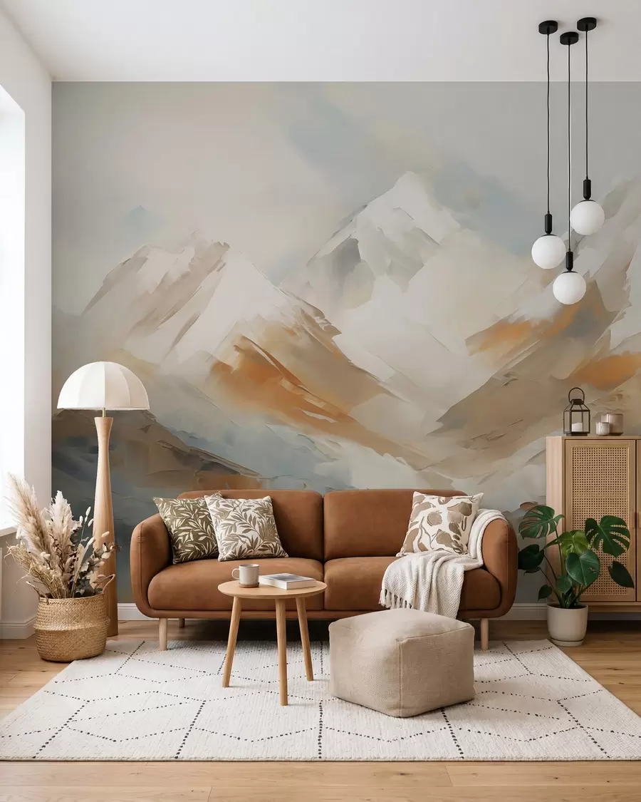murais de parede Montanhas, pintura de imitação w05904