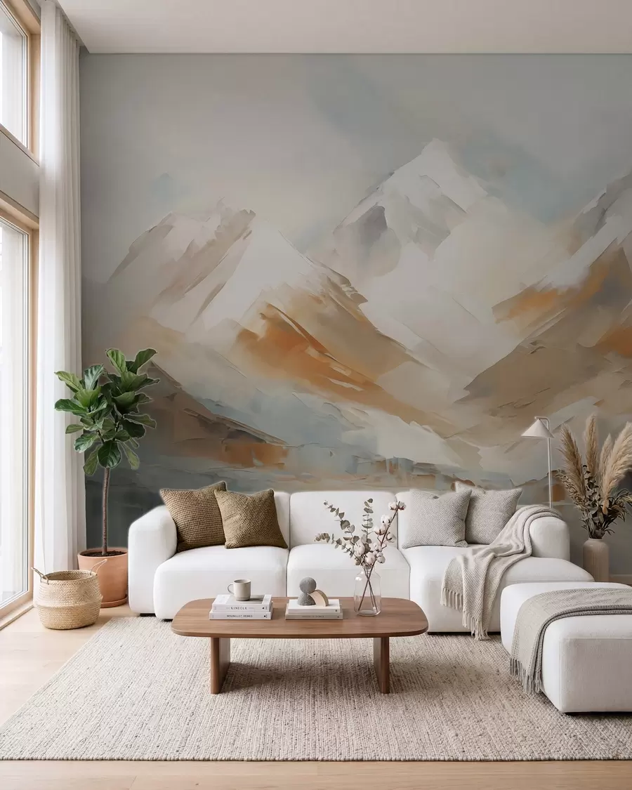 murais de parede Montanhas, pintura de imitação w05904