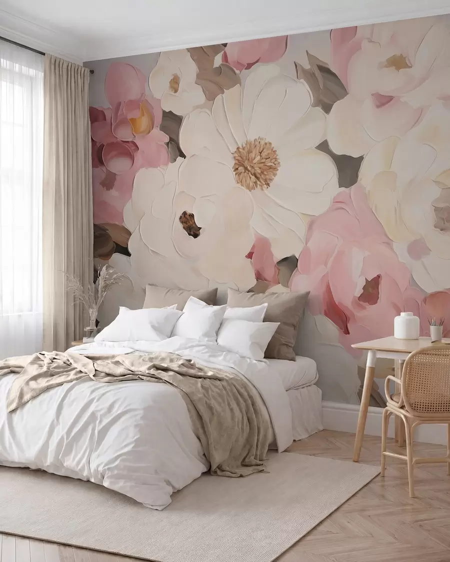 murais de parede Flores abstratas, imitação de um quadro w05905