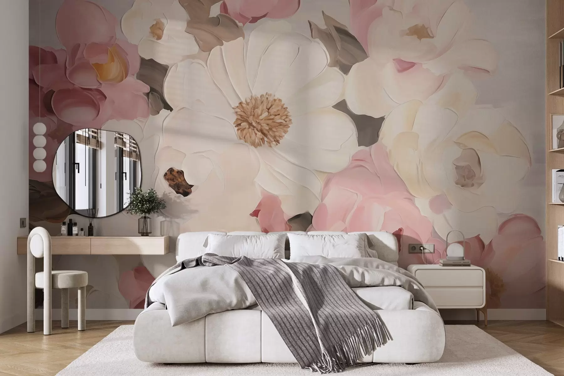 murais de parede Flores abstratas, imitação de um quadro w05905