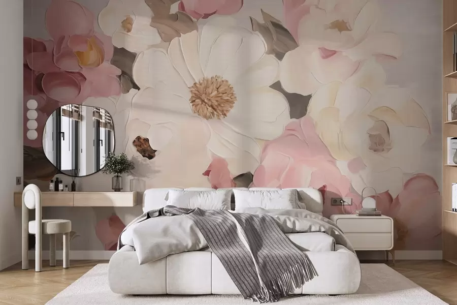 murais de parede Flores abstratas, imitação de um quadro w05905