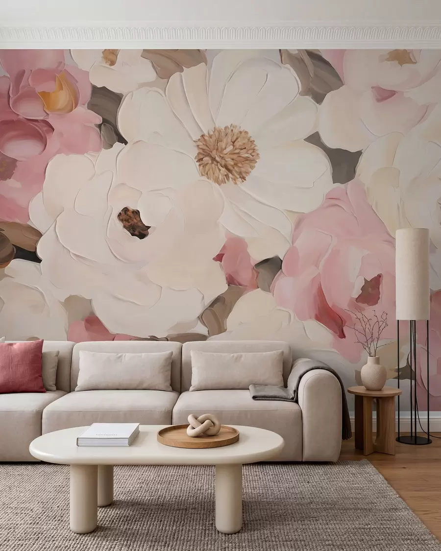 murais de parede Flores abstratas, imitação de um quadro w05905