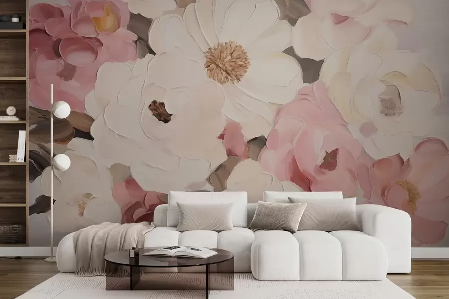 murais de parede Flores abstratas, imitação de um quadro w05905