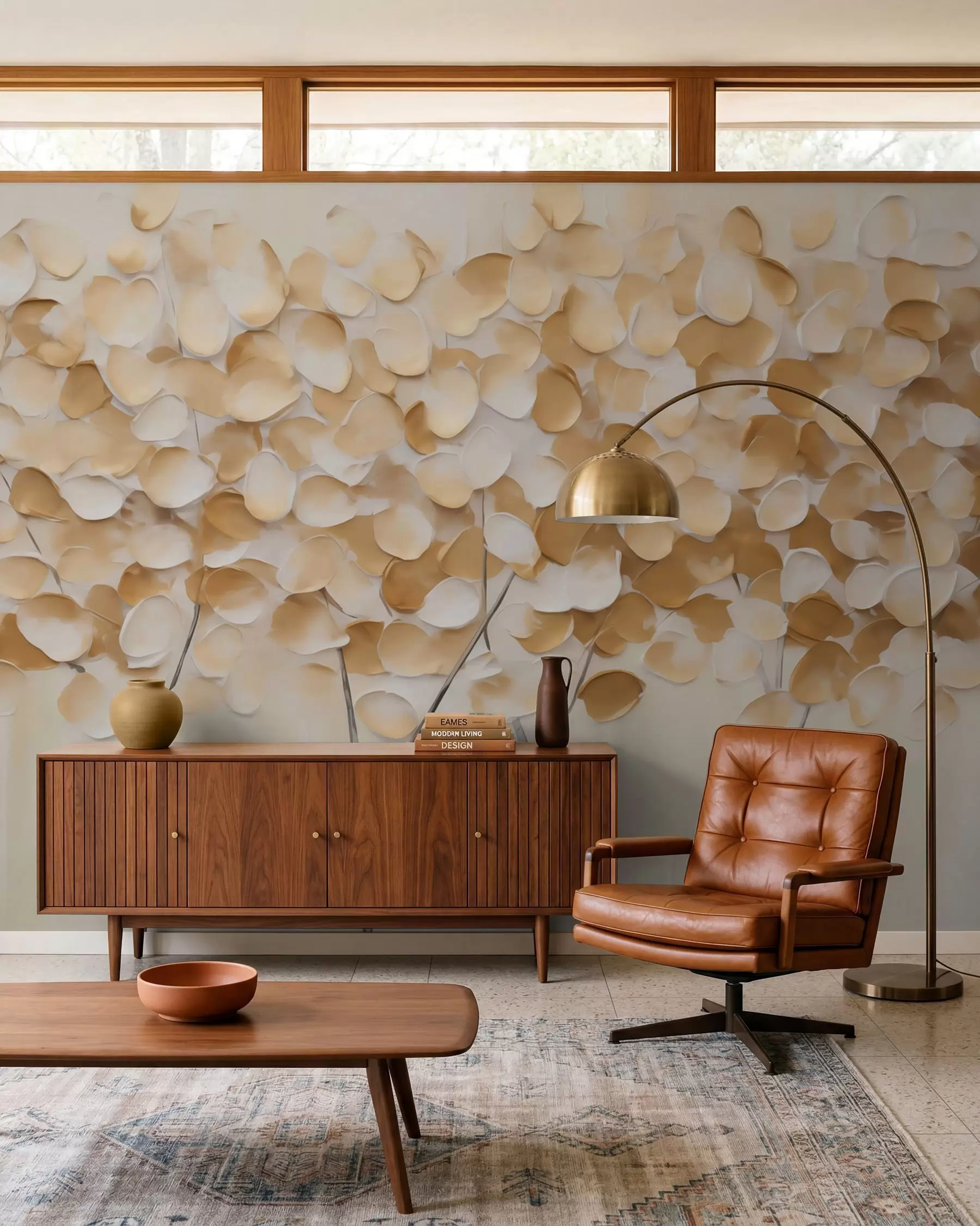 murais de parede Bosque em dourado w05942