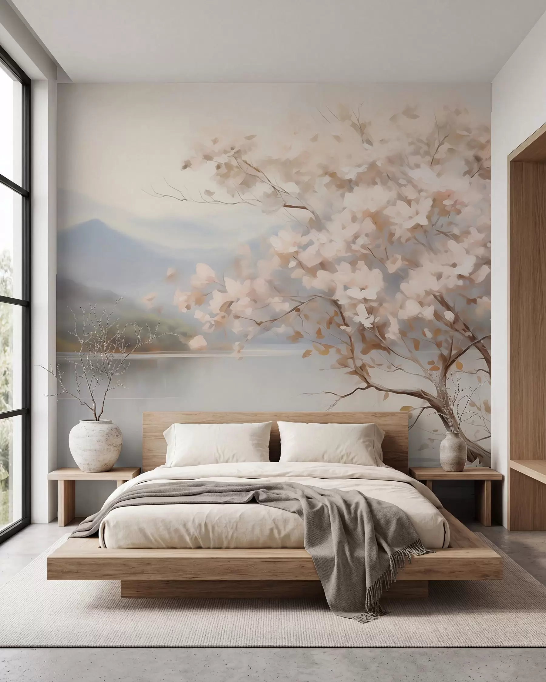 murais de parede Flores no nevoeiro w05950