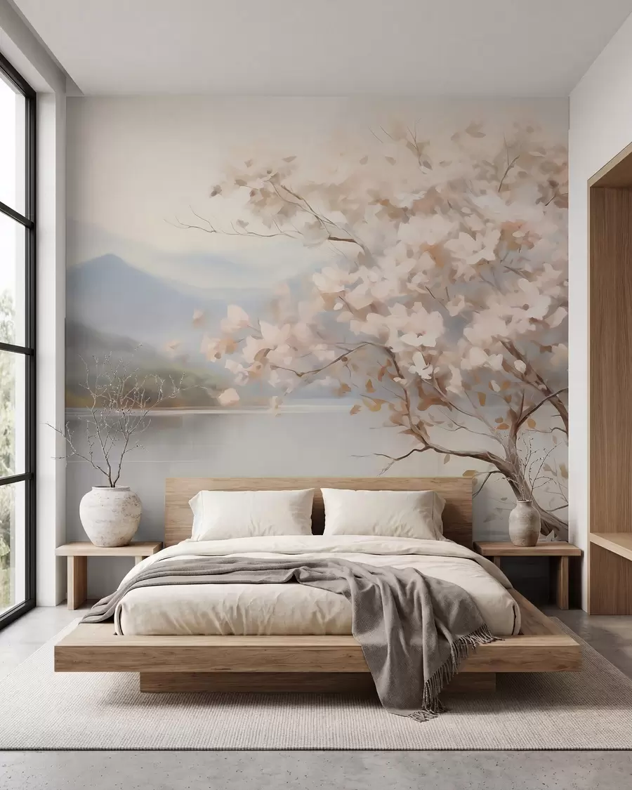 murais de parede Flores no nevoeiro w05950