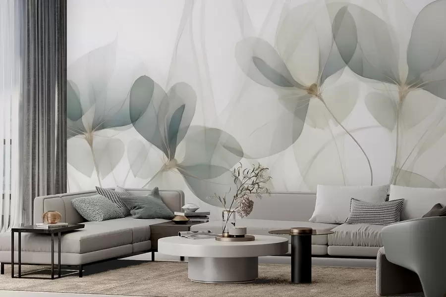 murais de parede Flores abstratas, imitação de um quadro w05952