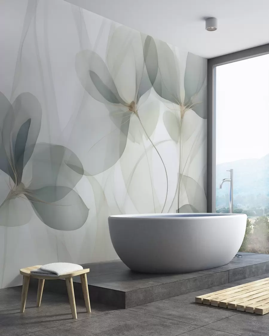 murais de parede Flores abstratas, imitação de um quadro w05952