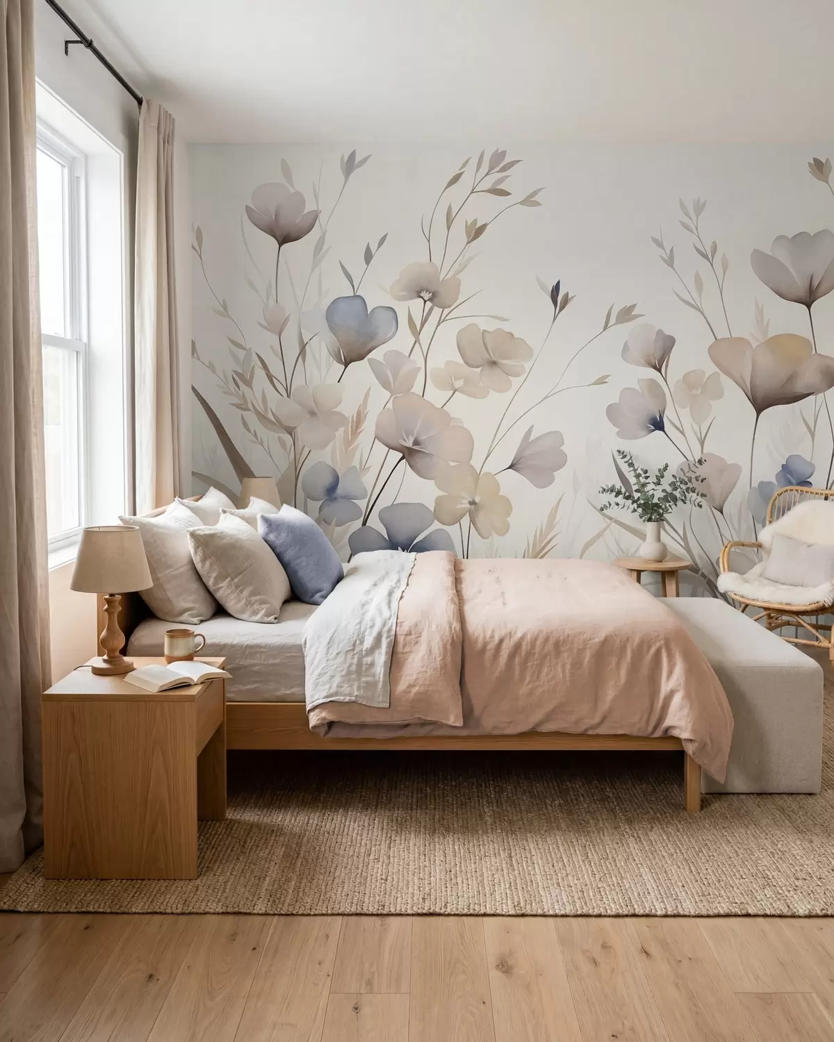 murais de parede Flores do campo em pastel w10065