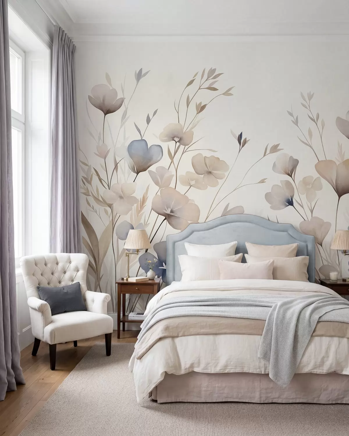 murais de parede Flores do campo em pastel w10065