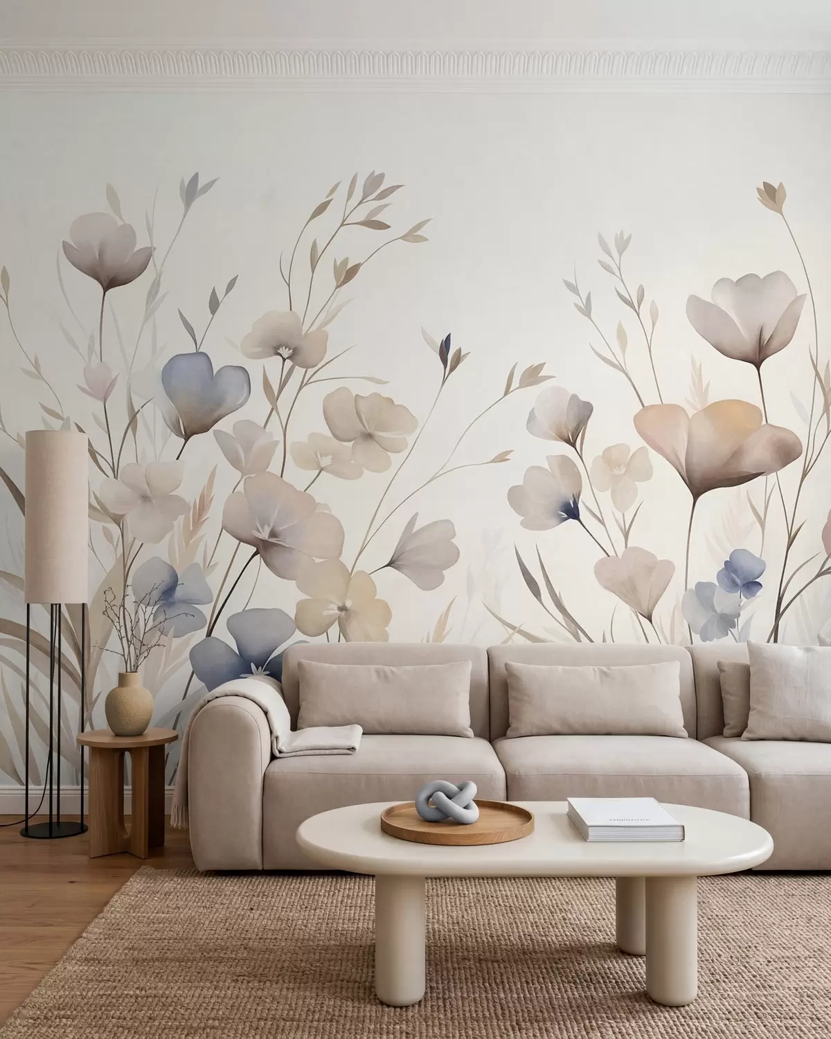 murais de parede Flores do campo em pastel w10065