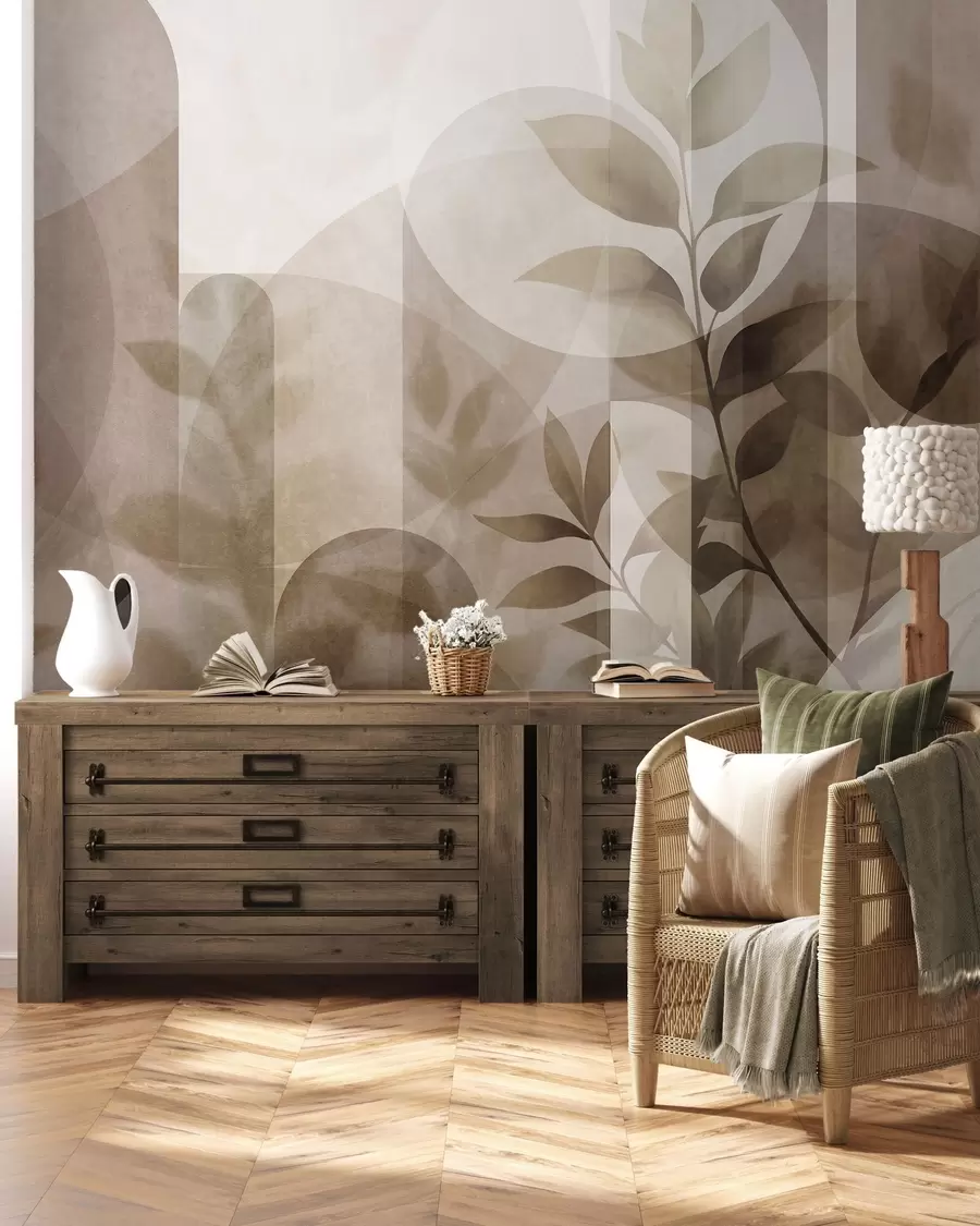 murais de parede Folhas e arcos w10088