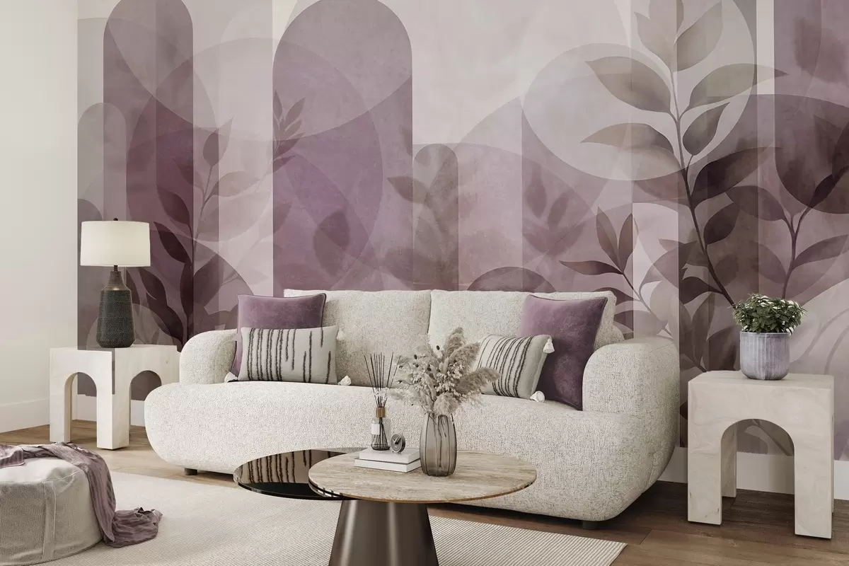 murais de parede Arcos suaves · Rosa w10088v2