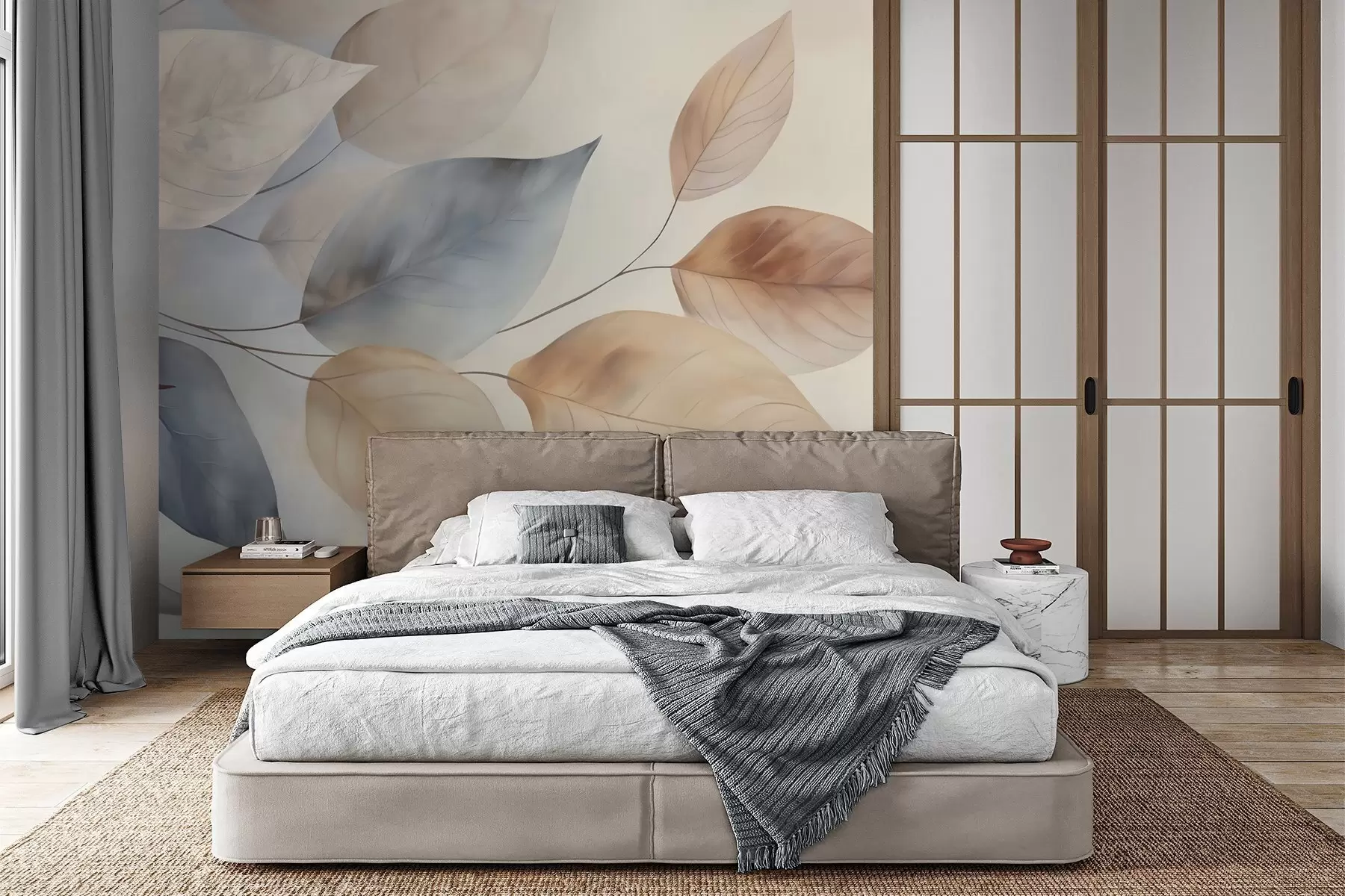 murais de parede Folhas abstractas w05946