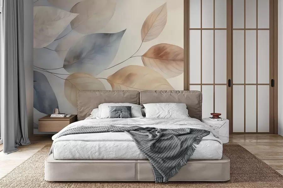 murais de parede Folhas abstractas w05946
