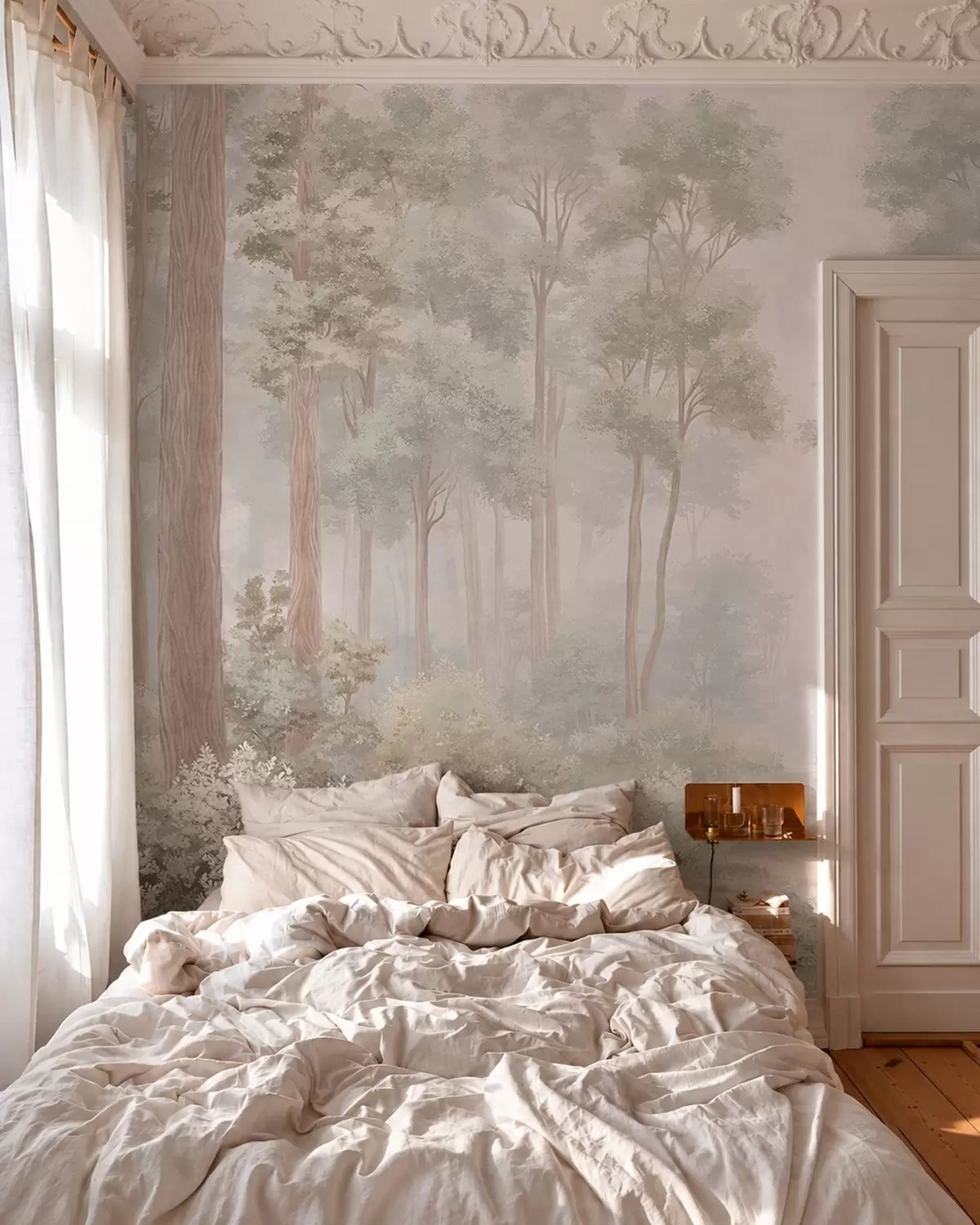 murais de parede Trilho na floresta em pastel w05889