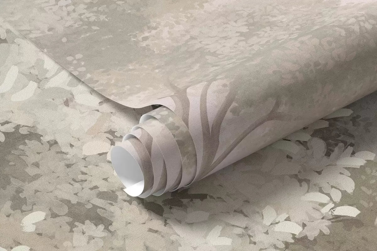 murais de parede Floresta em tons suaves de pastel com um caminho sinuoso w05889