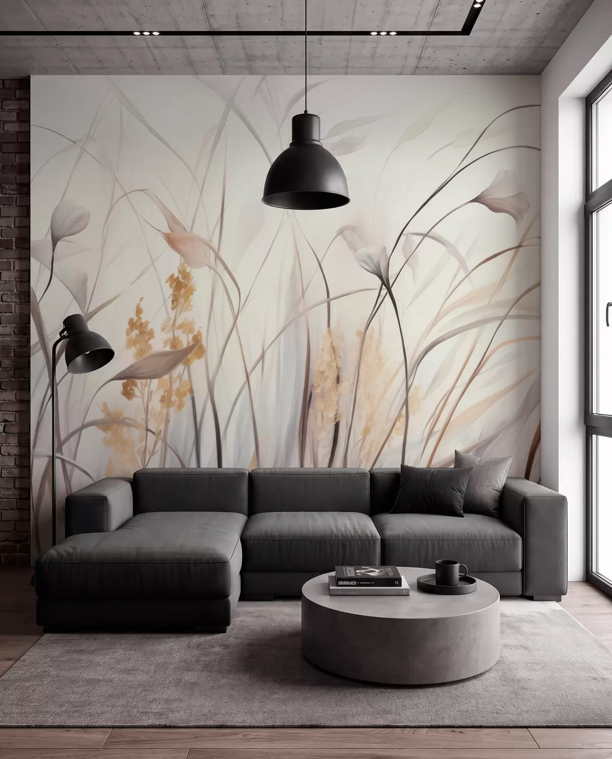 murais de parede Flores secas w05938