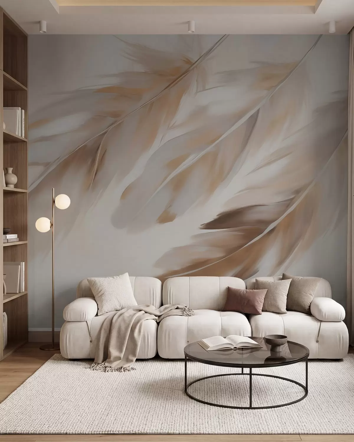 murais de parede Penas abstratas w05991
