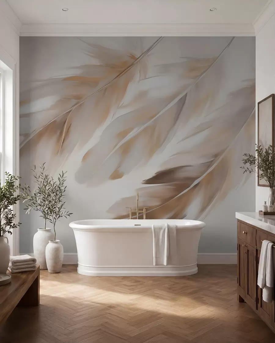 murais de parede Penas abstratas w05991