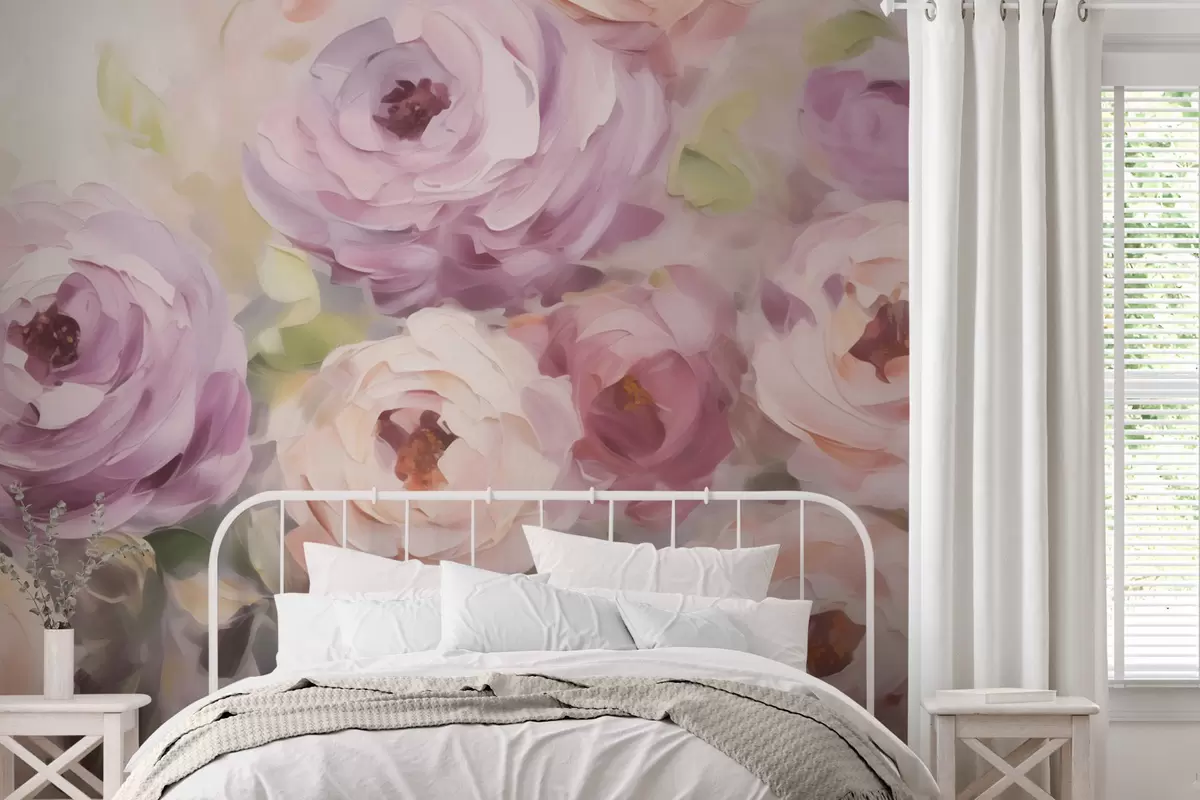murais de parede Rosas abstratas, imitação de um quadro w05996