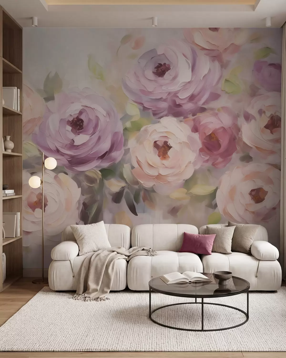 murais de parede Rosas abstratas, imitação de um quadro w05996