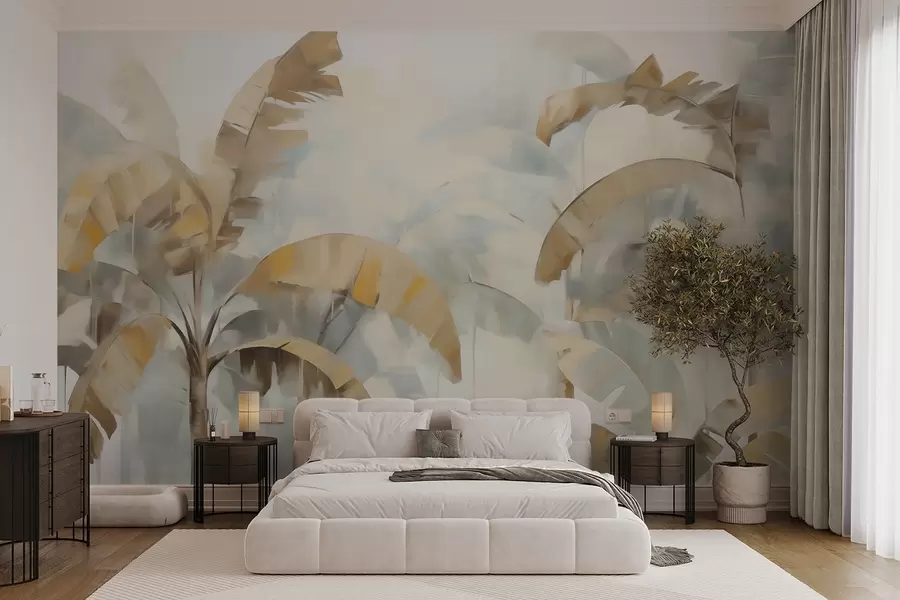 murais de parede Palmeiras abstratas, imitação de um quadro w05997