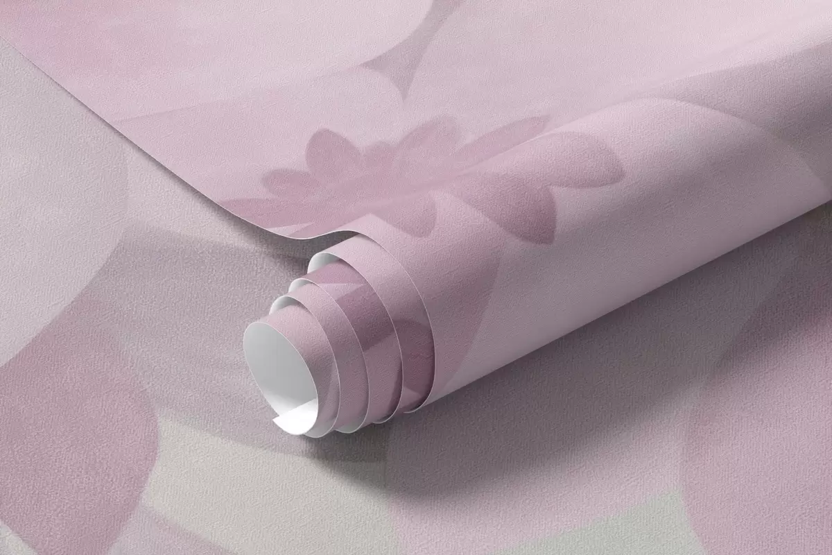 murais de parede Flores brancas num ramo, cores suaves em tons pastel, fundo texturado em verde claro w10107v1