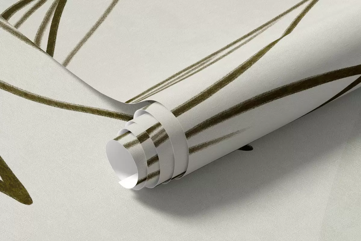 murais de parede Desenhos minimalistas de folhas e vegetação tropicais, com formas circulares em tons pastel w10111v2