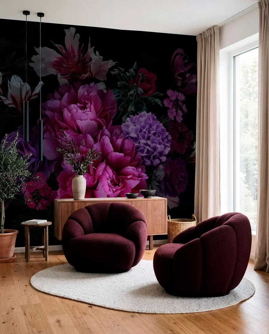 murais de parede Bouquet de magníficas peônias u72224