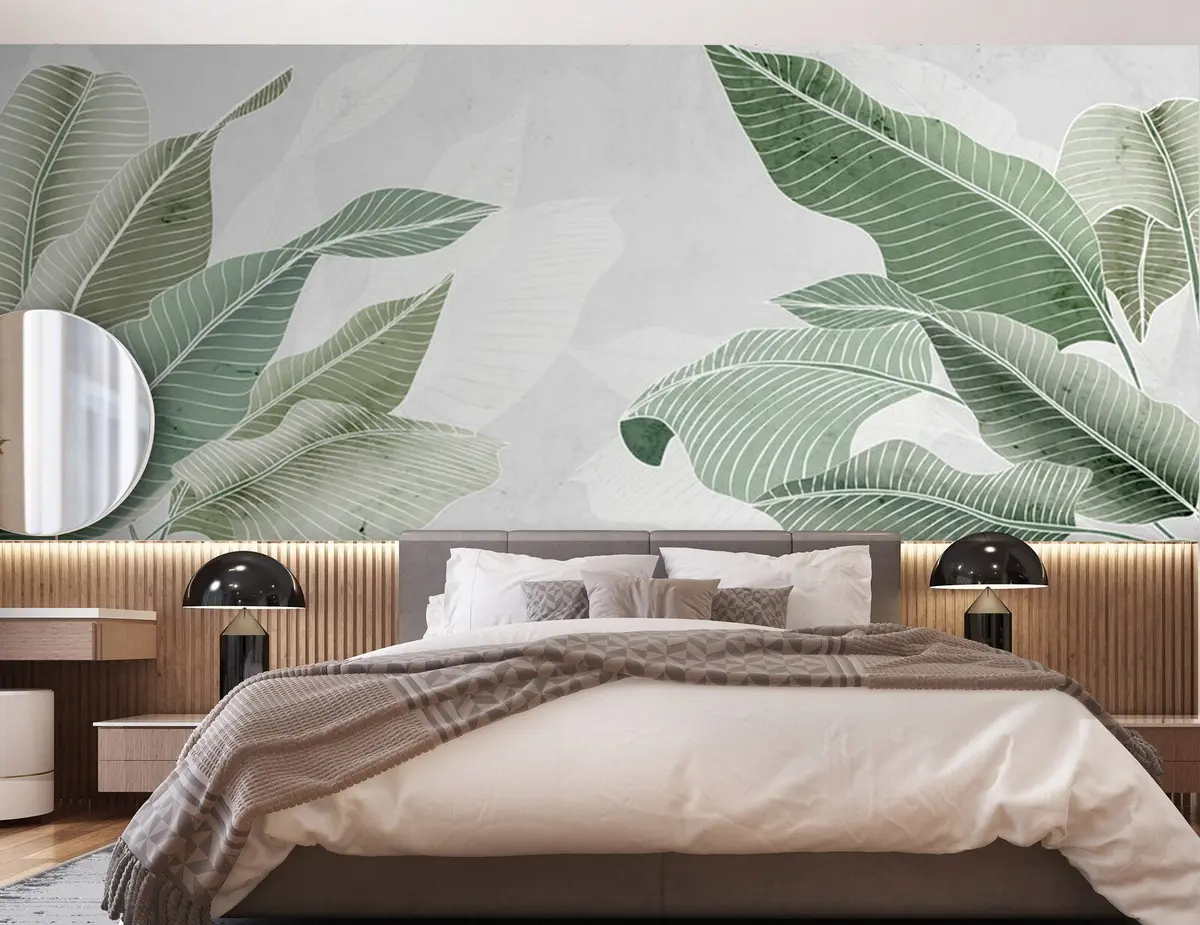 murais de parede Folhas de palmeira tropical u72115