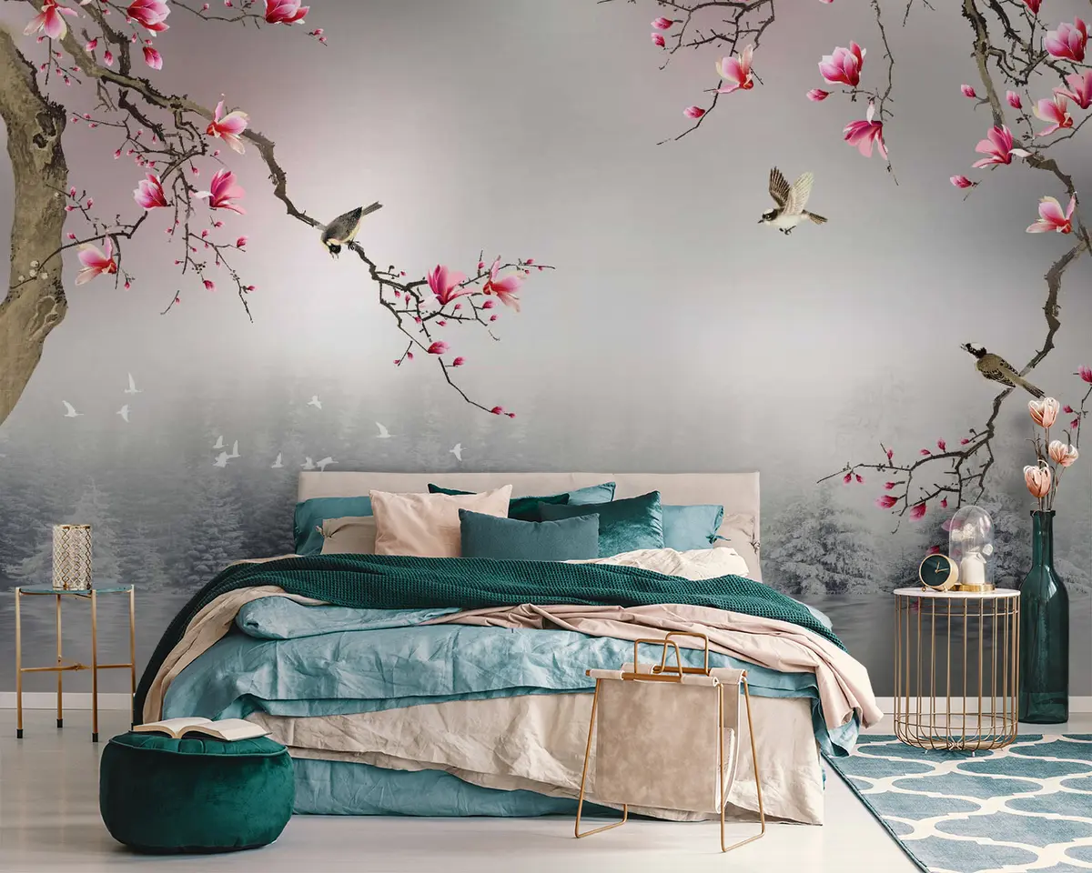 murais de parede Flor, água e líquido u37233