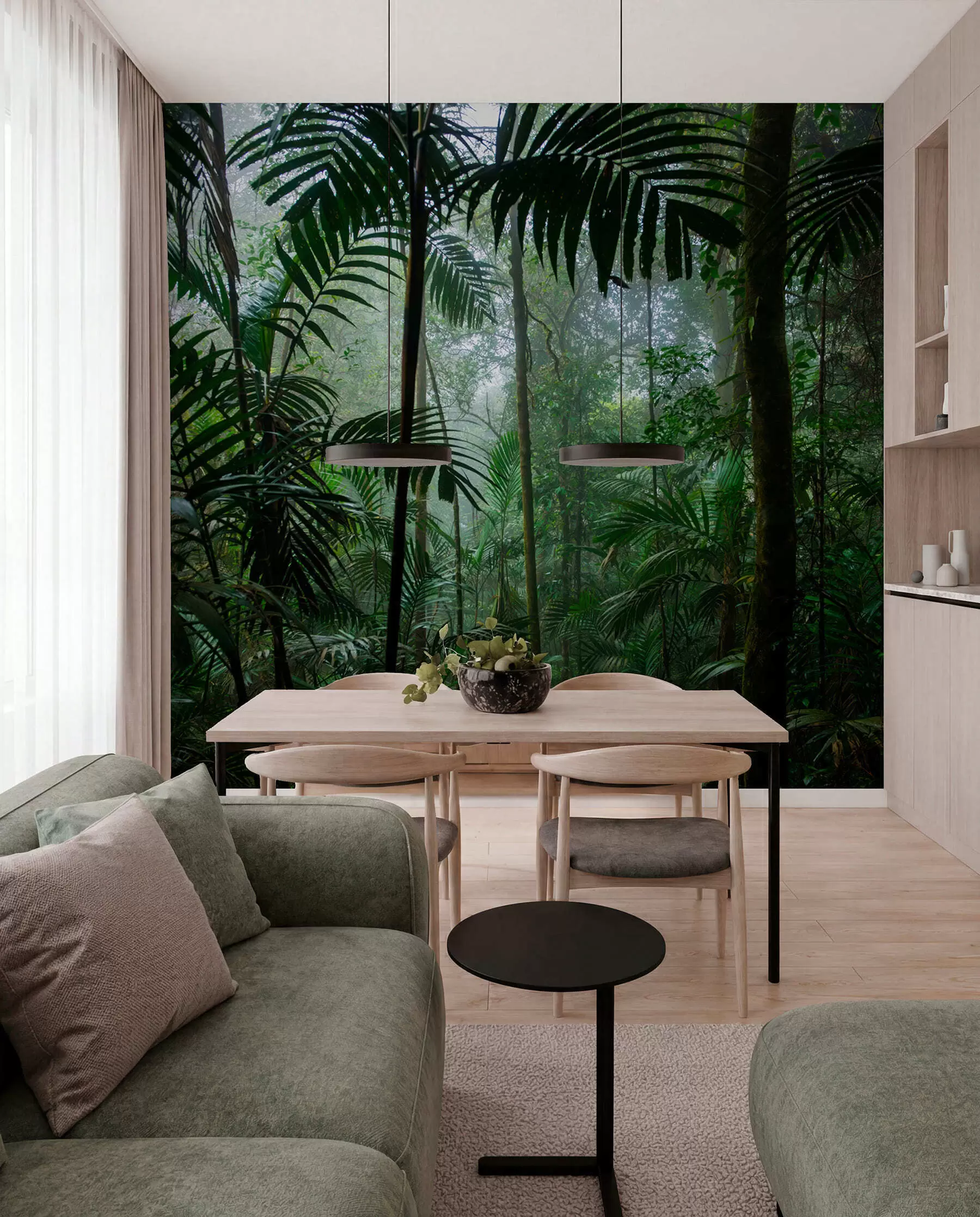 murais de parede Luz da floresta tropical u72344