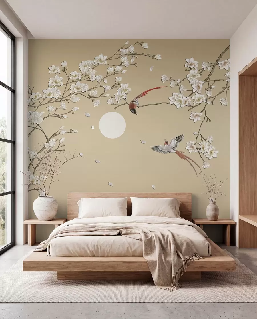 murais de parede Aves, estilo chinês u72938