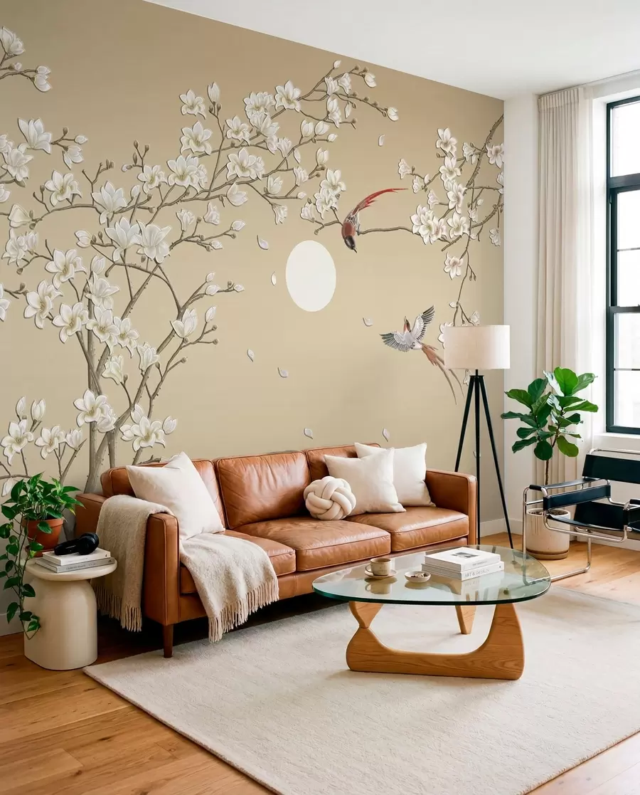 murais de parede Aves, estilo chinês u72938