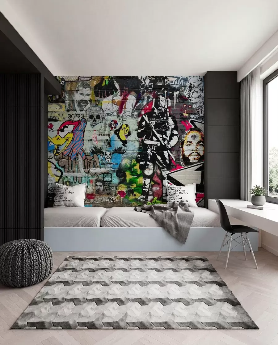 murais de parede Colagem de arte urbana u12434