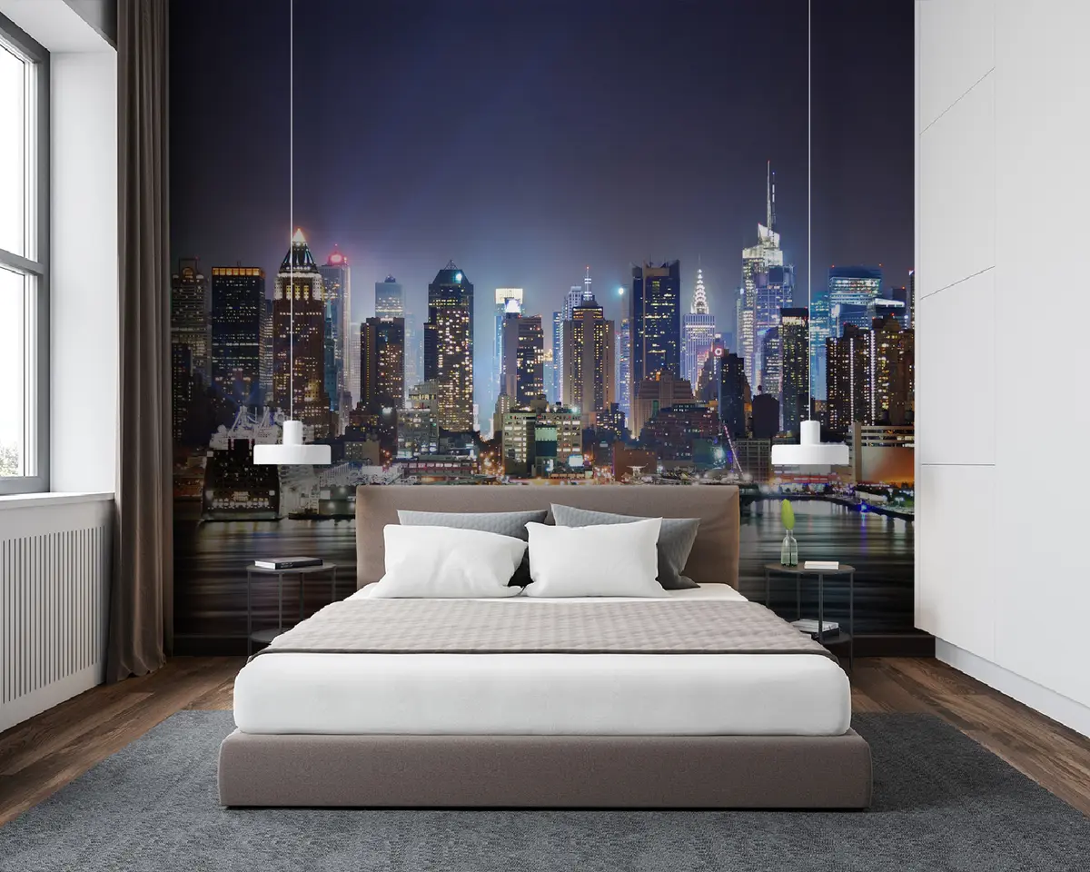 murais de parede Edifício, arranha-céu e água u54515