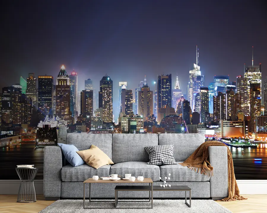 murais de parede Edifício, arranha-céu e água u54515