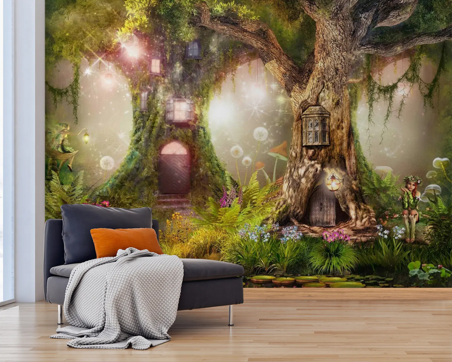 murais de parede Planta, luz e paisagem natural u84360