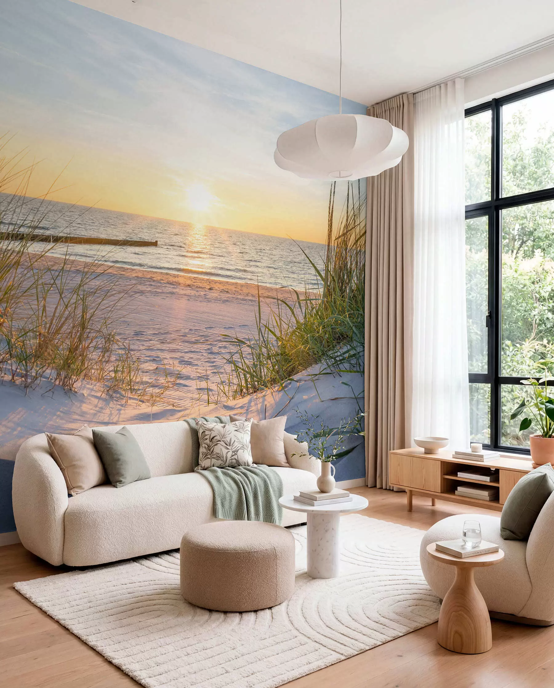 murais de parede Foto/Praia panorâmica das Dunas com pôr do sol u93577