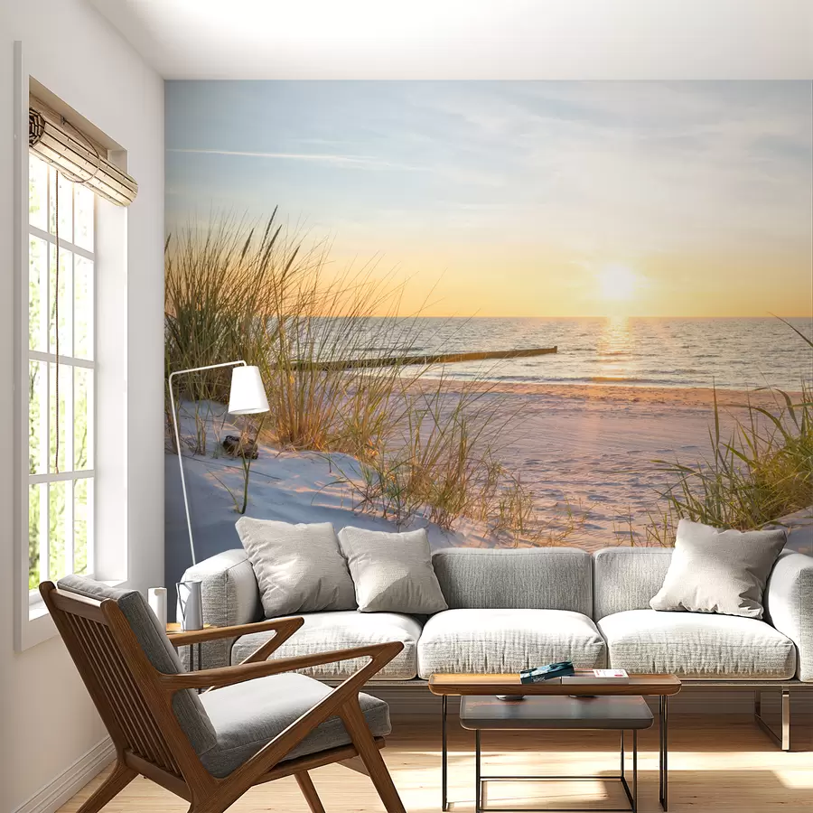 murais de parede Foto/Praia panorâmica das Dunas com pôr do sol u93577