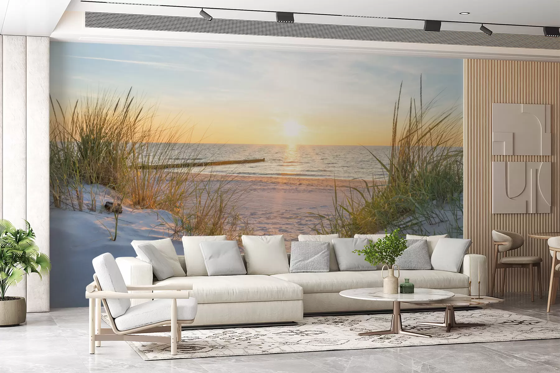 murais de parede Foto/Praia panorâmica das Dunas com pôr do sol u93577