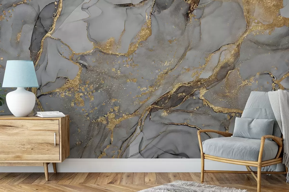 murais de parede Mármore cinzento  u93578