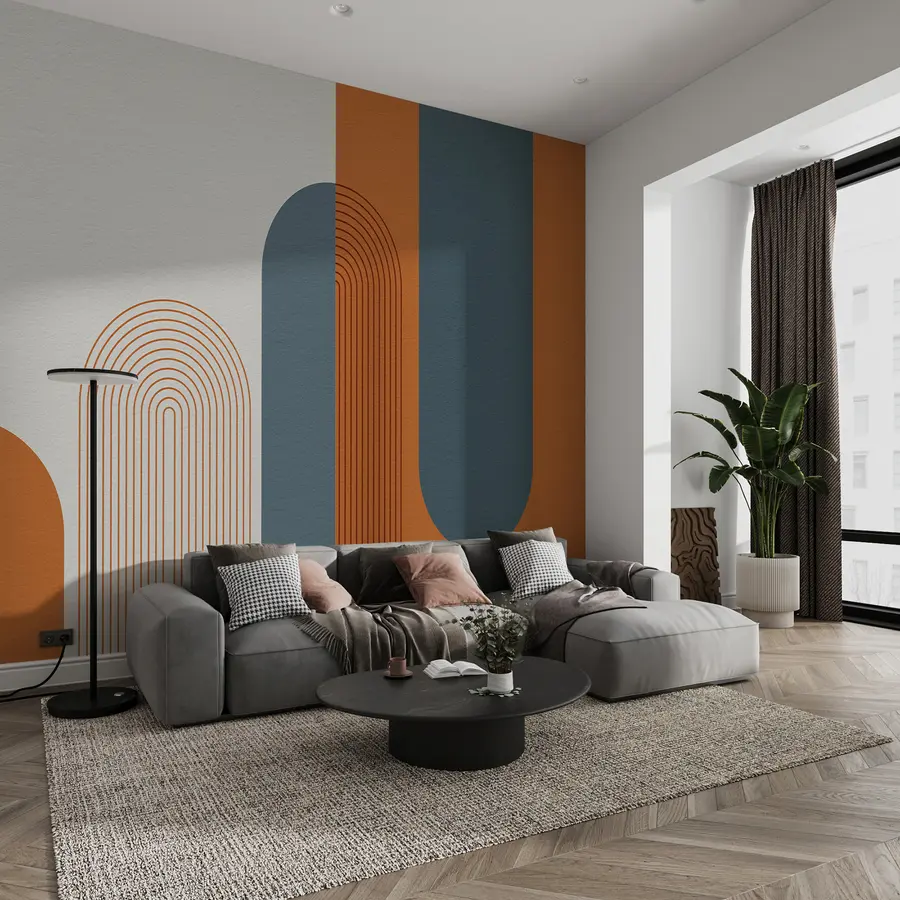 murais de parede Arcos retrô - padrão u93598