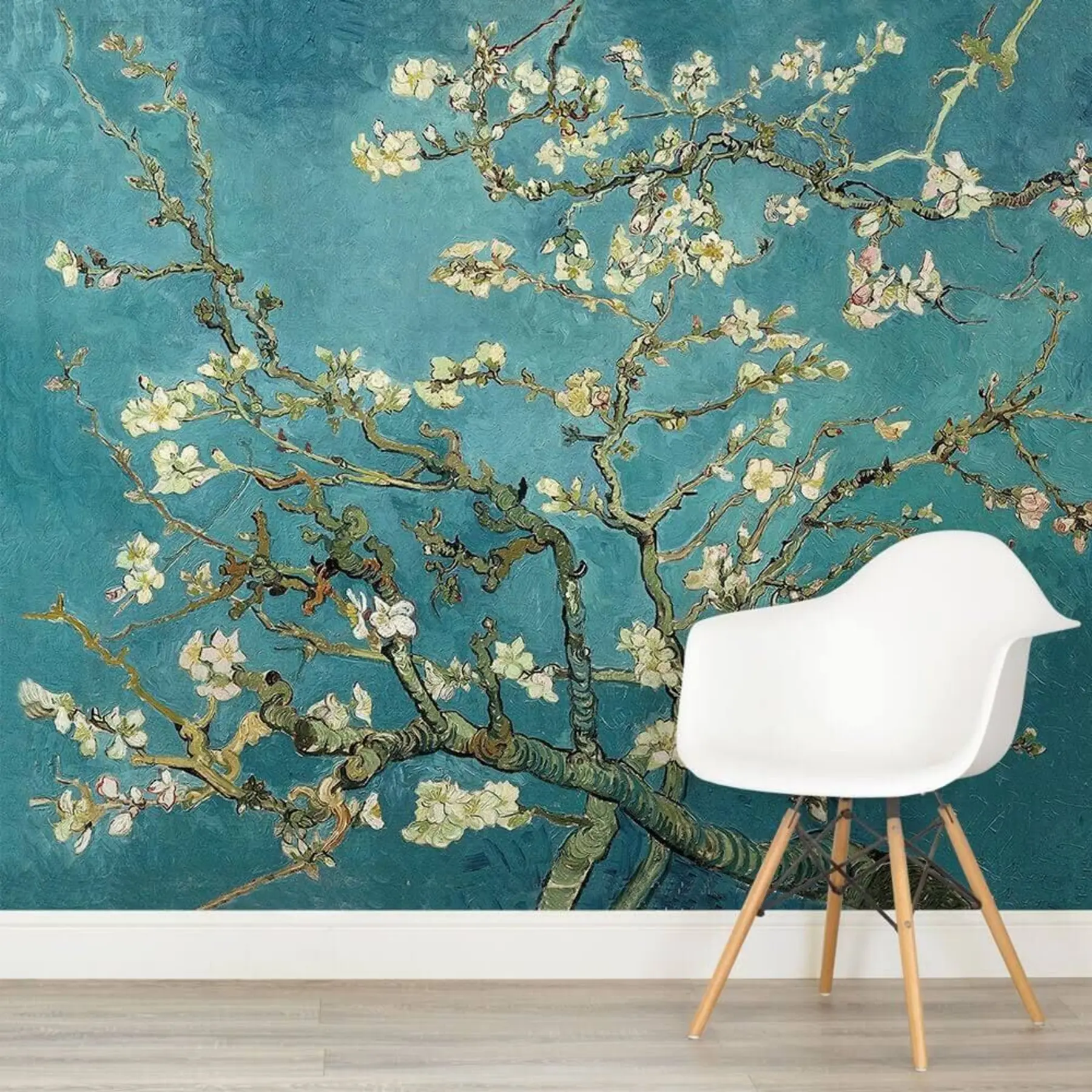 murais de parede Amandier panorâmico em flores de Van Gogh u93603