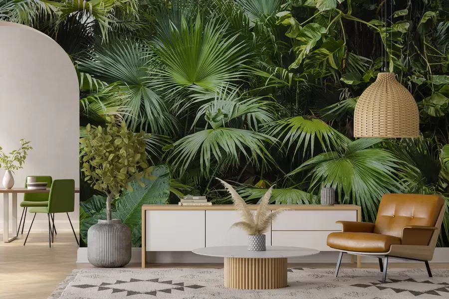 murais de parede Folhas molhadas na selva u93616