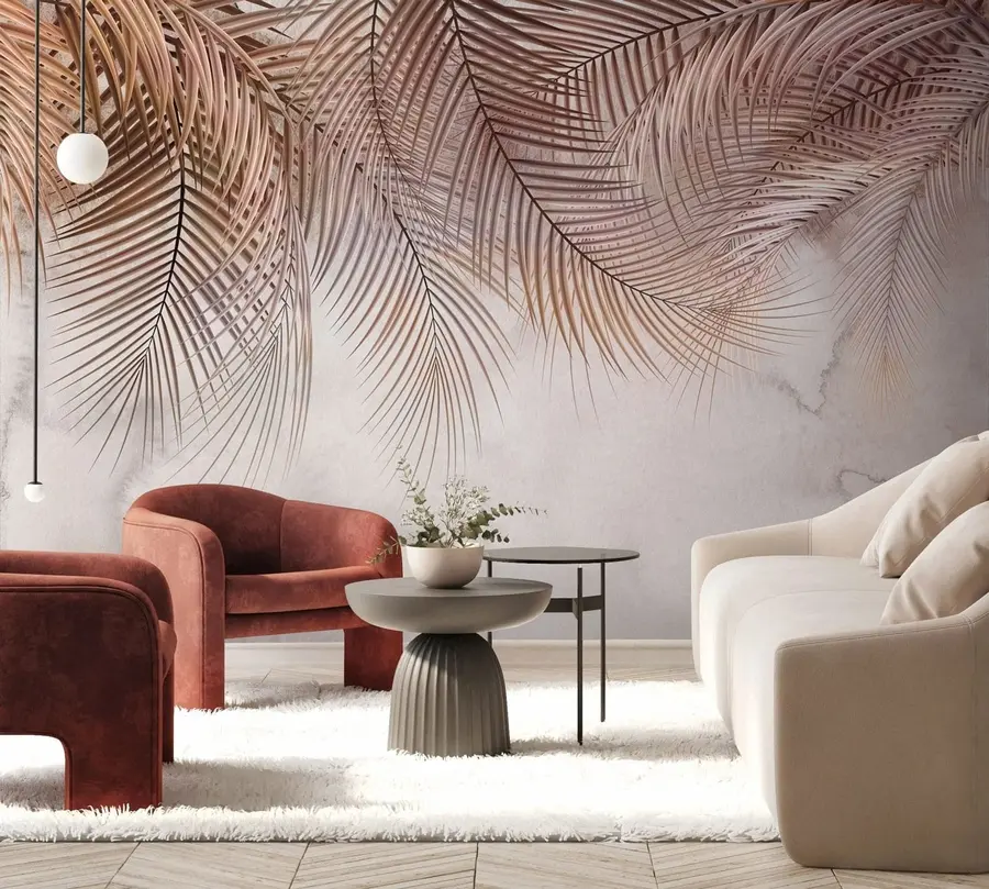 murais de parede Folhas tropicais em uma floresta nebulosa u73826