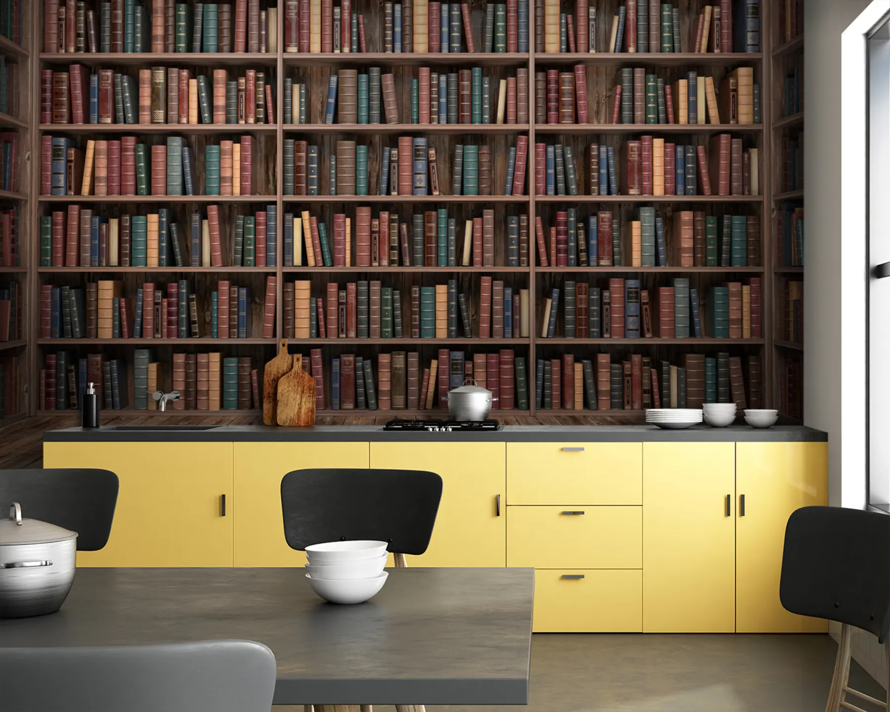 murais de parede Biblioteca impressionante u93501