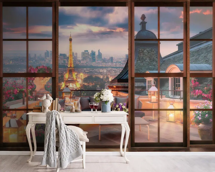 murais de parede Nuvem, construção e céu u60794