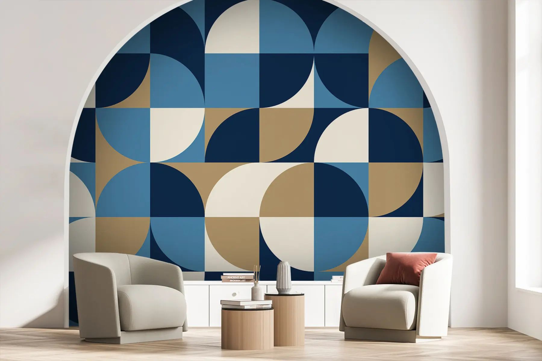 murais de parede Azul abstrato u78733